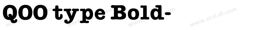 QOO type Bold字体转换